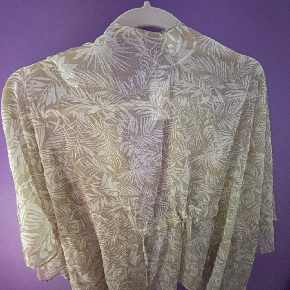 Floral Patterned Sheer Blouse